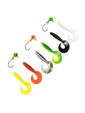 Conrad Softlures 3x6 65mm single tail assorterede farver
