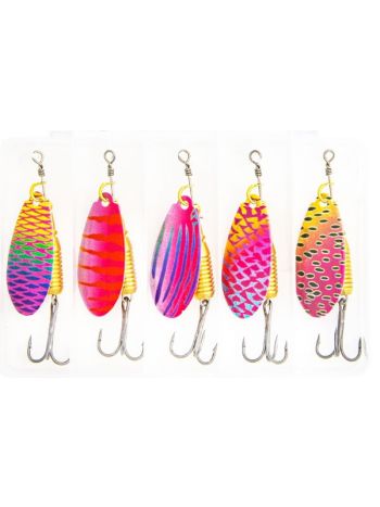 Rainbow Shineer Spinner 8g 5 pack