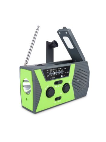 Nødradio med lygte Powerbank håndsving
