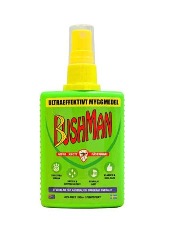 Bushman myggespray Lovlig i Danmark 40% DEET 90 ml