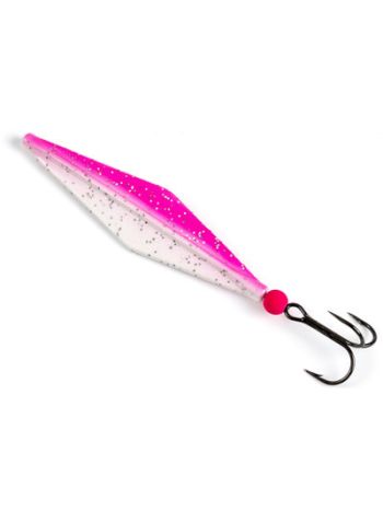 Trout Kite Gennemløber Pink Hvid med sølv glitter