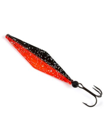 Trout Kite Gennemløber Sort Rød med sølv glitter
