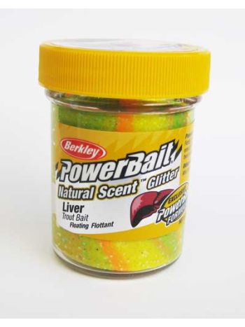 Powerbait Rainbow Liver lever natural scent glitter