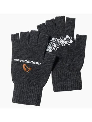 Savage Gear Half Knitted Glove strikhandske