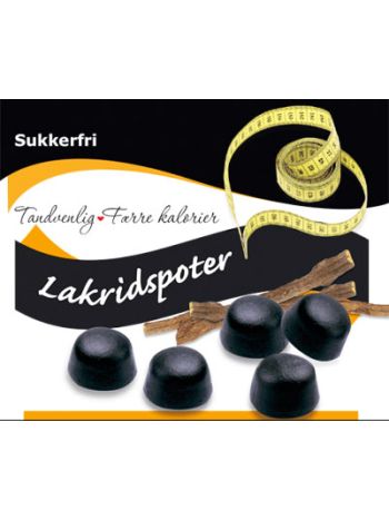 Sukkerfri Lakridspoter blød mild salt lakrids