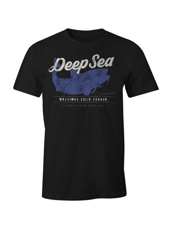 T-shirt Sort Retro Deep Sea Cod Torsk
