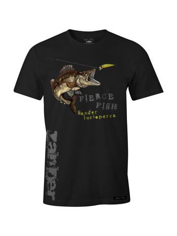 T-shirt Sort Zander Sandart