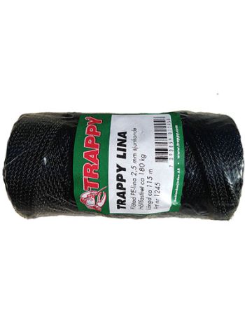 Trappy Polyester reb polyester snor 3 mm sort synkende